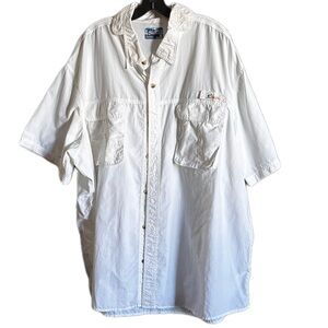 World Wide Sportsman Vented Utility Shirt Button Up White Big Men’s Size 4X